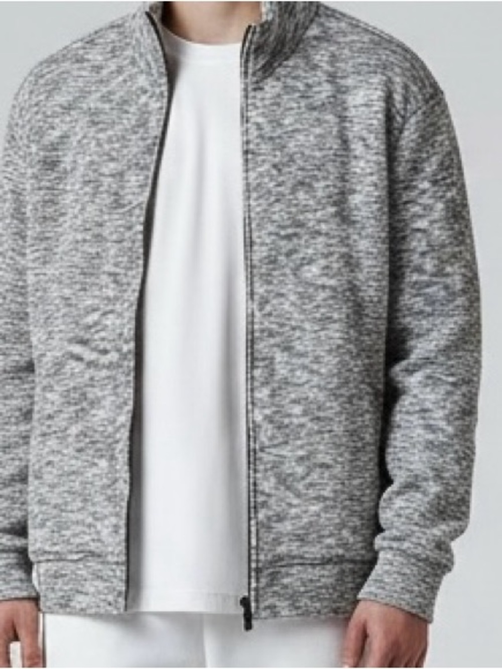 Marc Anthony Men's Heather Gray Full-Zip Sweater Jacket